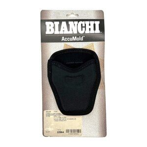 Bianchi AccuMold Open HandCuff Case 7334 Black 2" Belt Loop Police Law Security